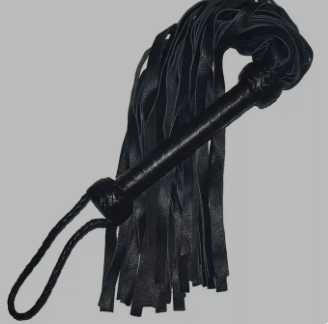 Handmade Premium Black Leather Flogger – 25 Tails