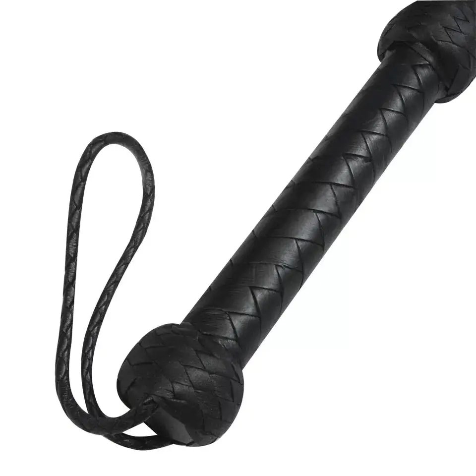 Handmade Premium Black Leather Flogger – 25 Tails - Image 2